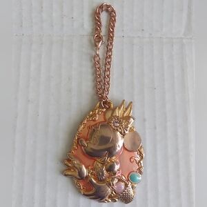 Minnie Mouse Tokyo Disney Easter Egg Hunt rose gold-tone metal Charm Keychain